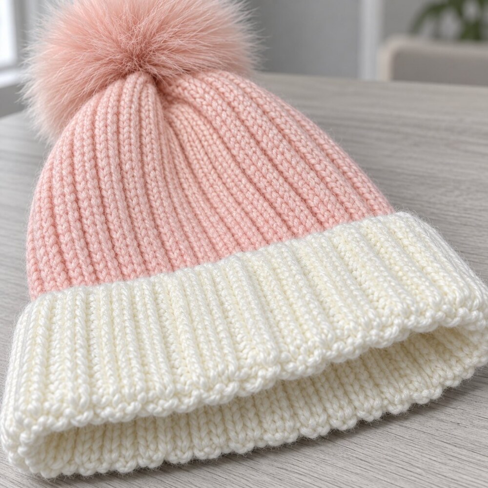 CHANEL Two-Tone Knit Beanie - Picture 6 of 6